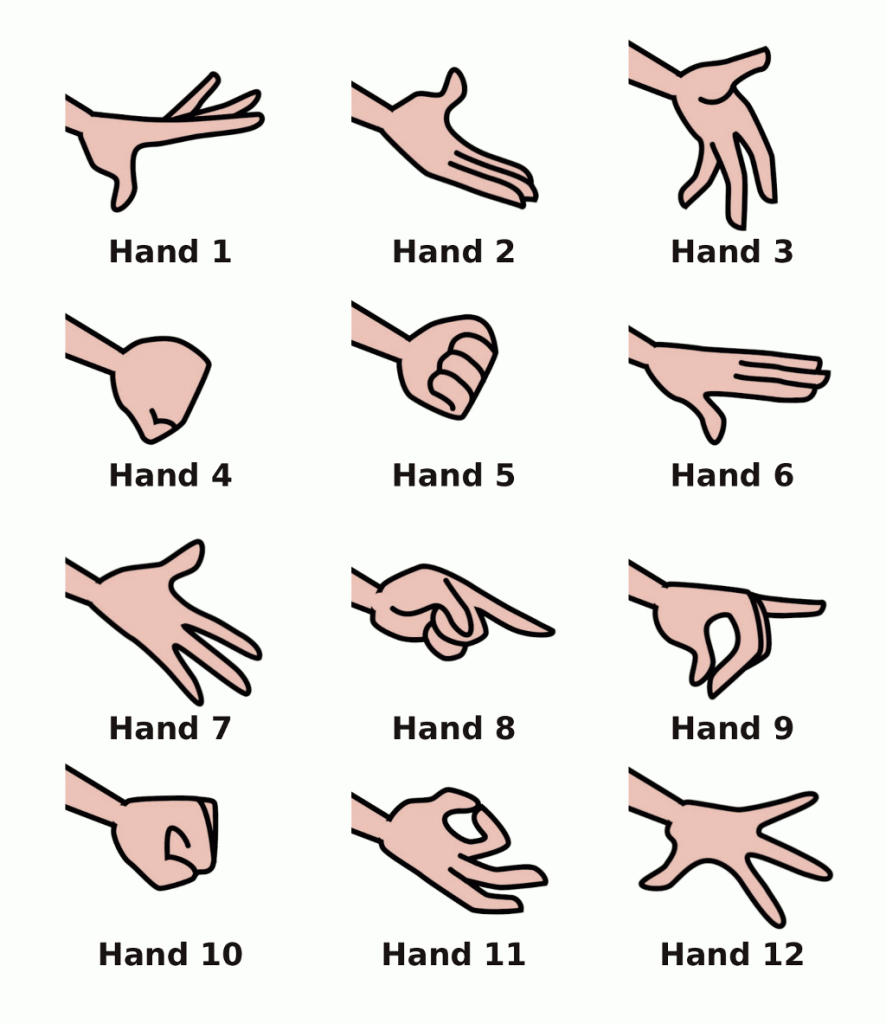 Hand chart for Misty