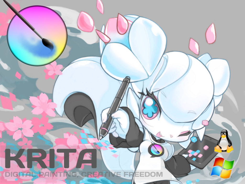 Art for Krita's 2014 Kickstarter campaign (couresty of the Krita Foundation)