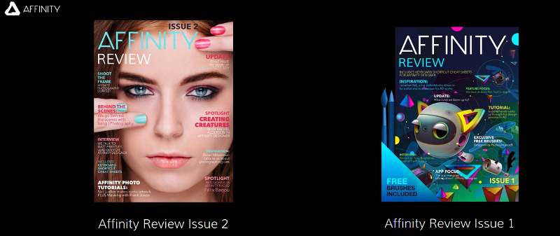 Download Affinity's free e-zines and learn more about their software.